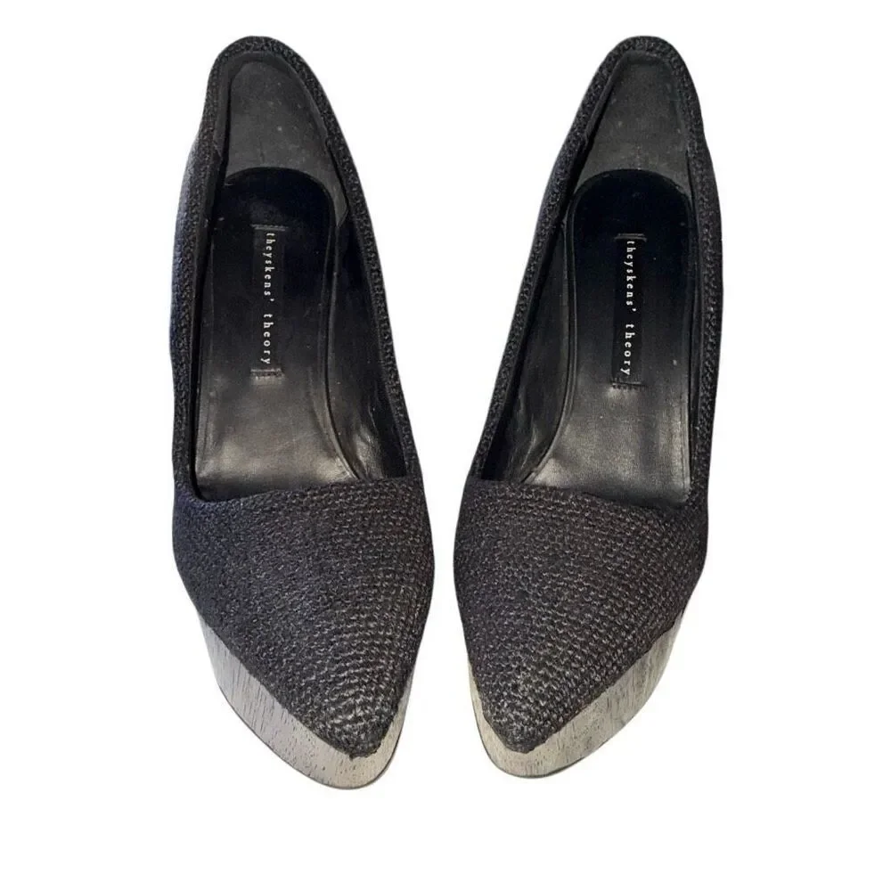 Theyskens Theory GUC Canapa Wedge Platform Pump Twee Dark Academia Frasurebane